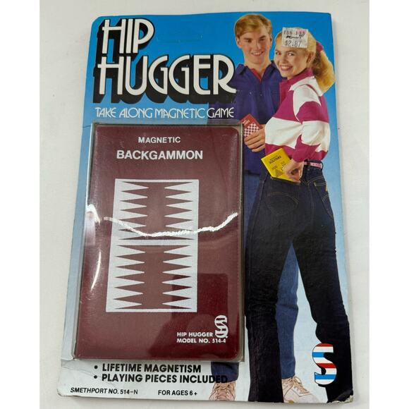Hip Hugger Take Along Magnetic Backgammon Game 514-N Vintage 1987 New - Picture 1 of 5